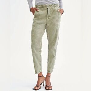 7 For All Mankind Slim Denim Joggers in military green, 28